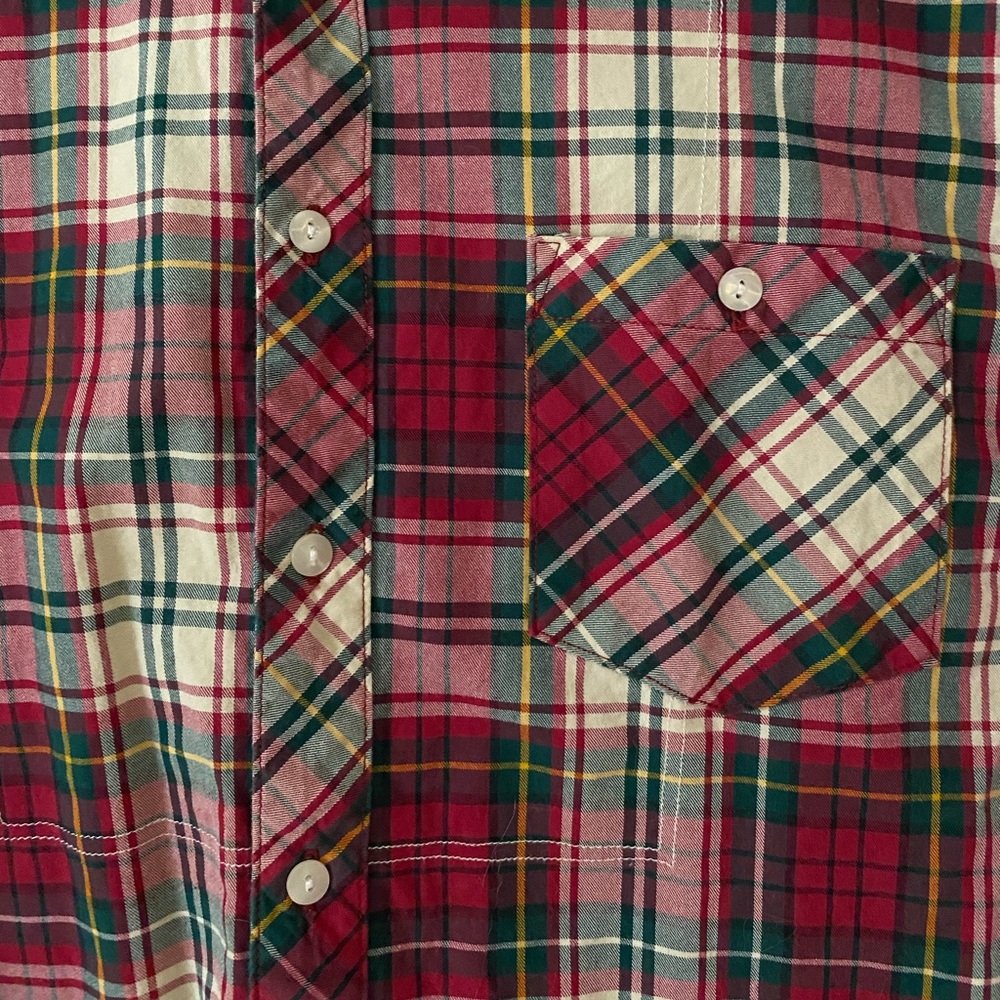 Bodega Elbow Patch Plaid Button-Up - image 7